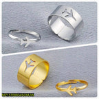 4 Pcs Trendy Aeroplane Shape Rings Set