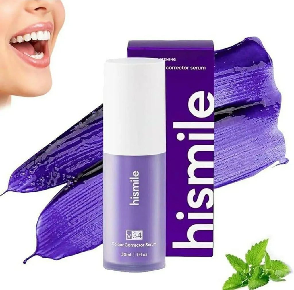 V34 Colour Corrector Serum - Purple Toothpaste for Teeth Whitening